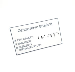Tabliczka informacyjna  z pismem Braille’a